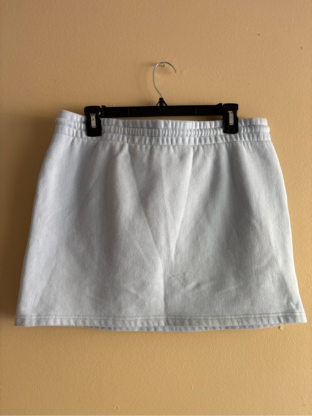 TNA Cozy Fleece Boyfriend Mini Skirt Light Blue Size Large Aritzia Lounge Skirt - Picture 7 of 13